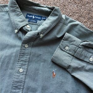 Ralph Lauren Blake Men's Green Long Sleeve Button Down Shirt Size XXL
